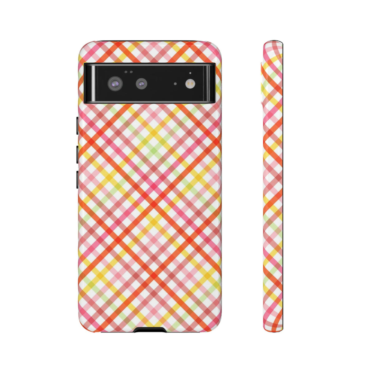 Checked Stripes - Pink/Red/Yellow