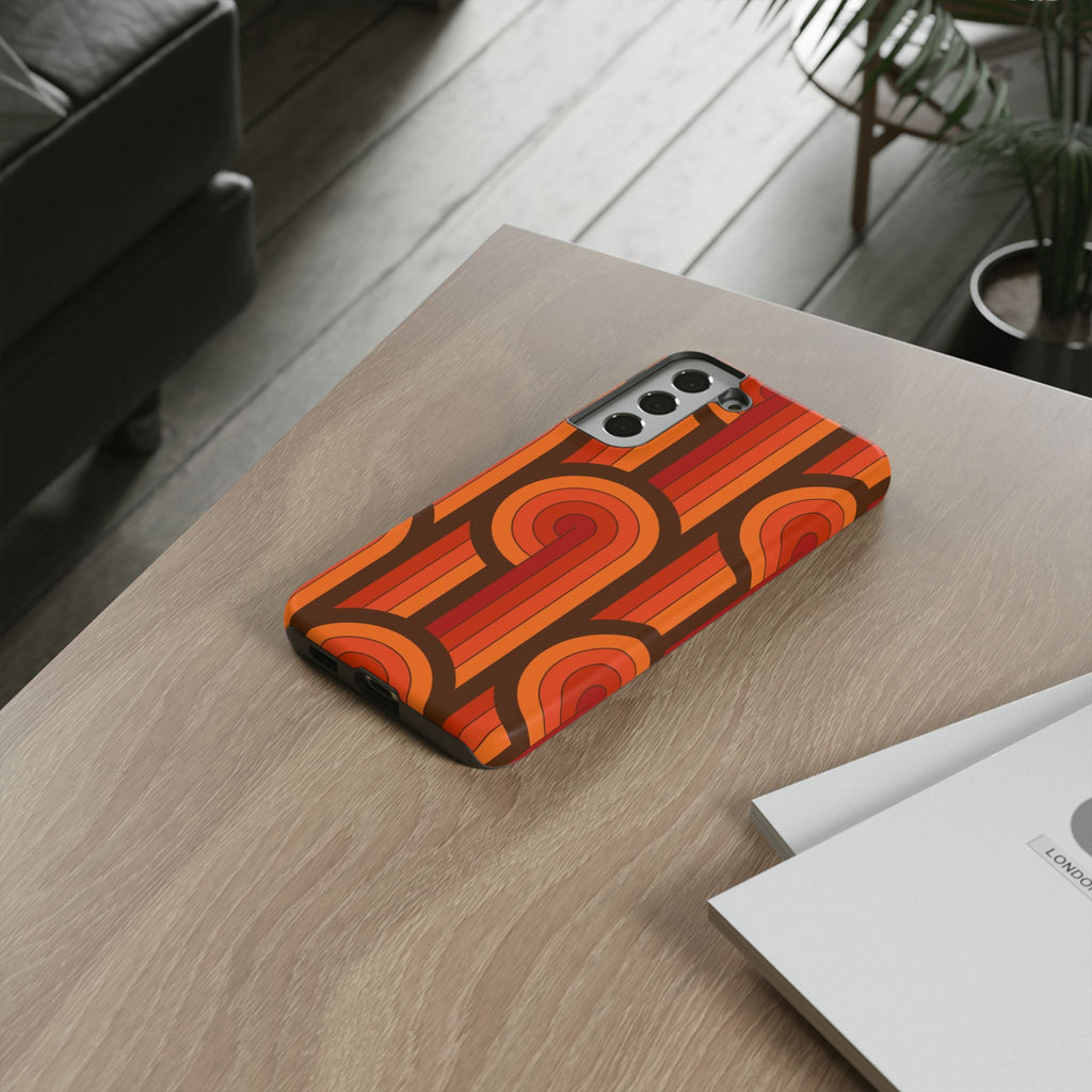 60's Wallpaper - Orange/Brown
