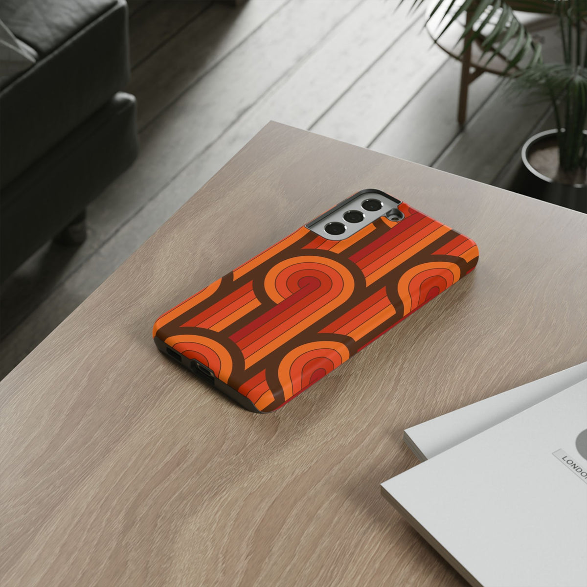 60's Wallpaper - Orange/Brown