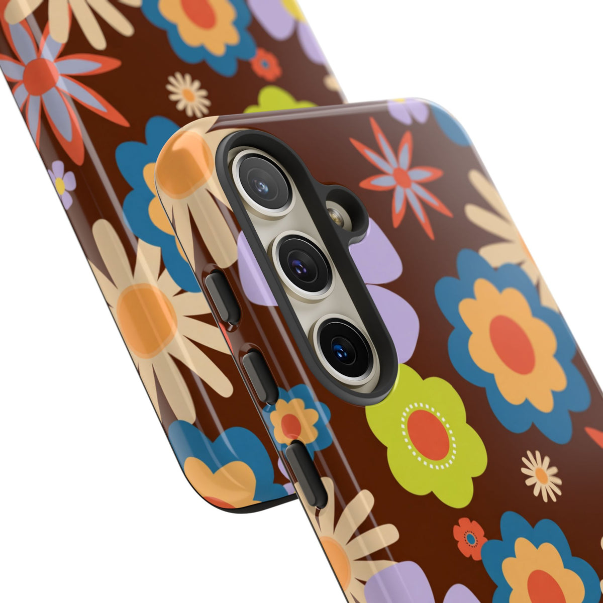 Flowers - Brown/Blue
