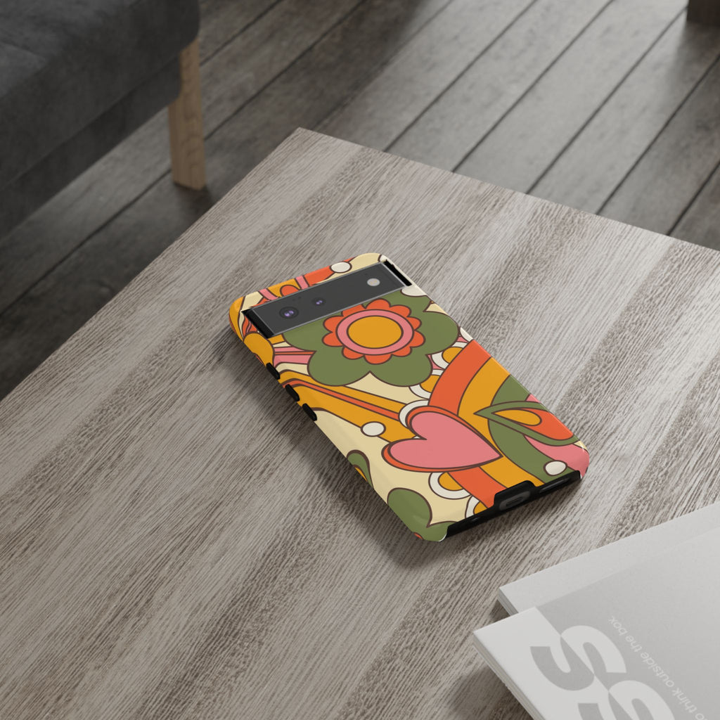 60's Wallpaper - Pink/Green