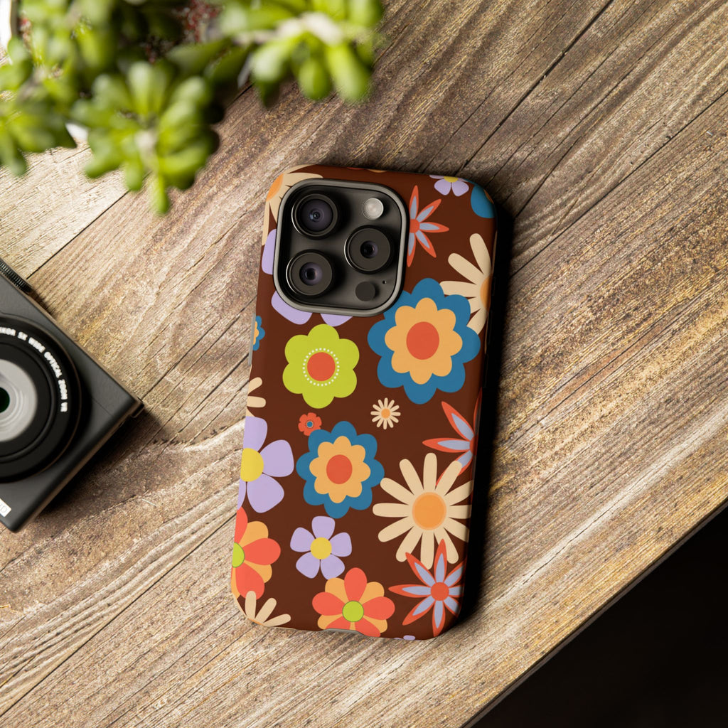 Flowers - Brown/Blue