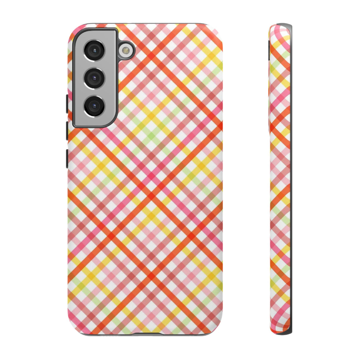 Checked Stripes - Pink/Red/Yellow