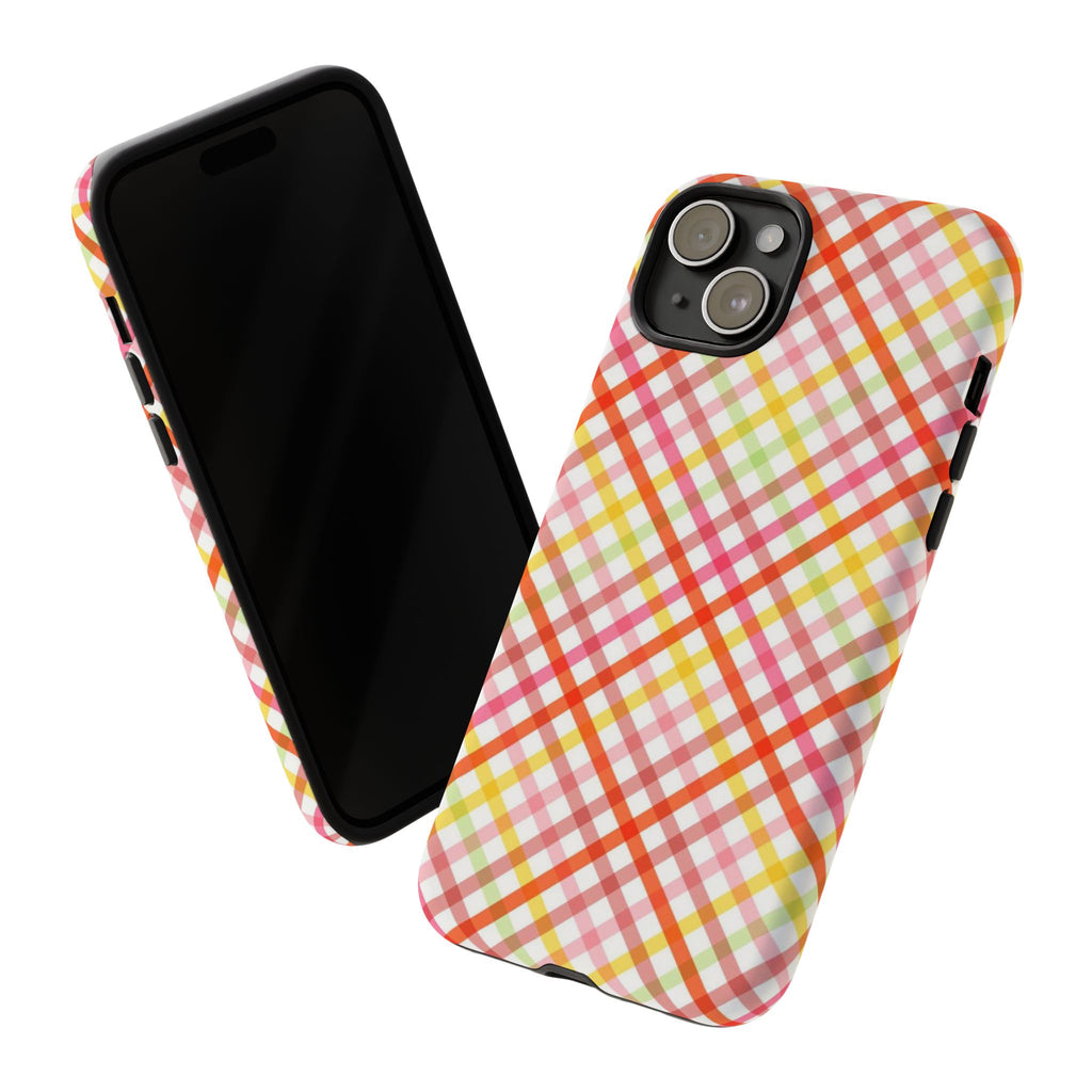 Checked Stripes - Pink/Red/Yellow
