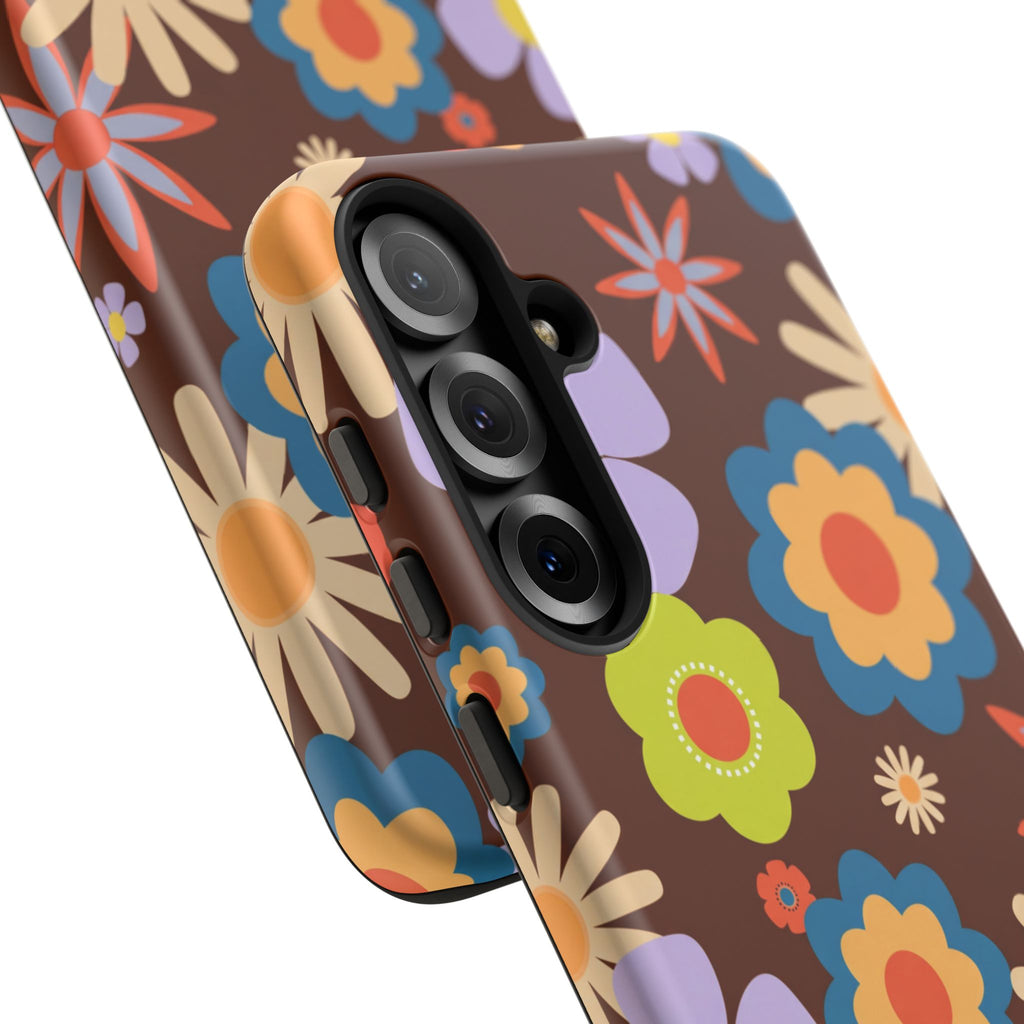 Flowers - Brown/Blue
