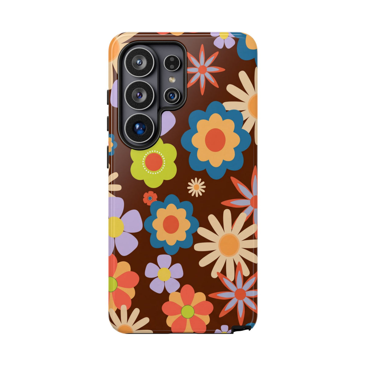 Flowers - Brown/Blue