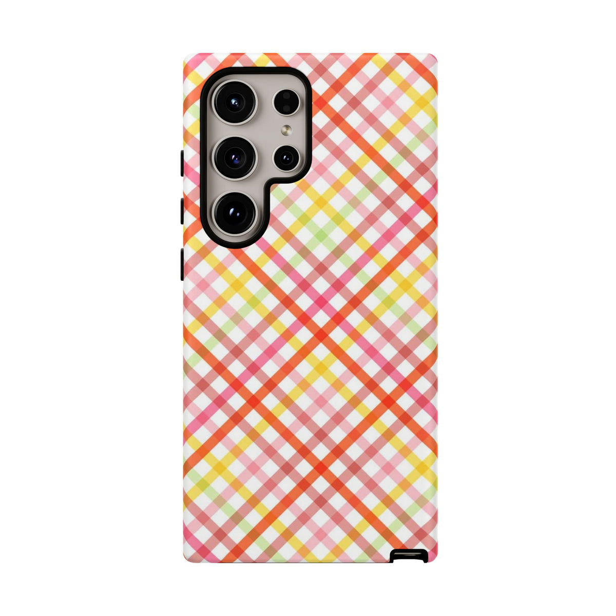 Checked Stripes - Pink/Red/Yellow