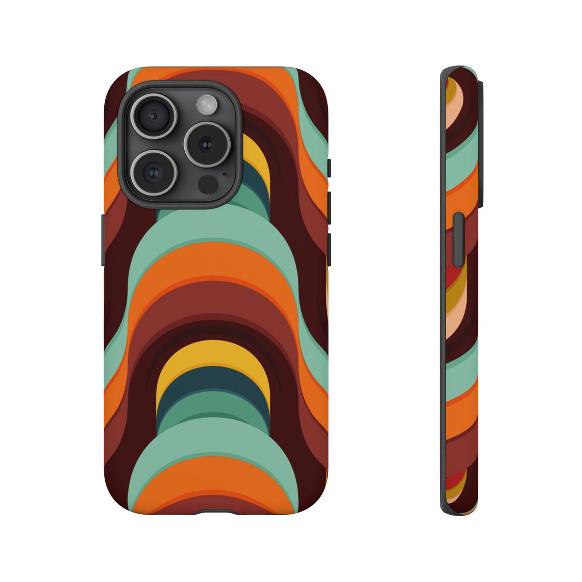 60's Wallpaper - Orange/Blue