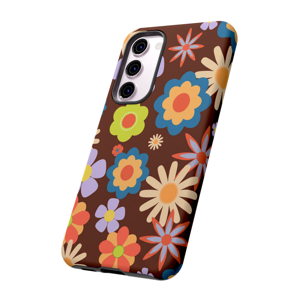 Flowers - Brown/Blue