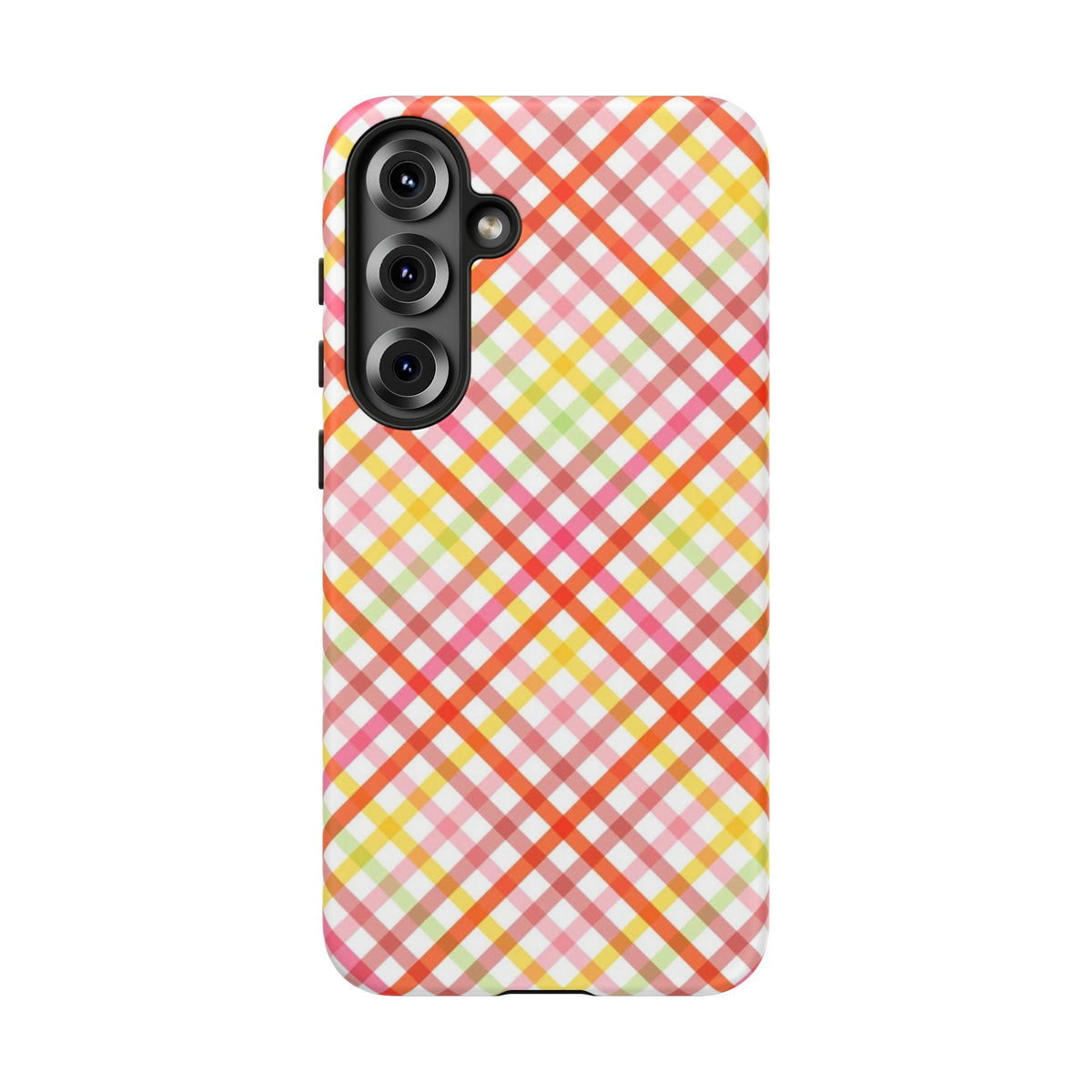 Checked Stripes - Pink/Red/Yellow