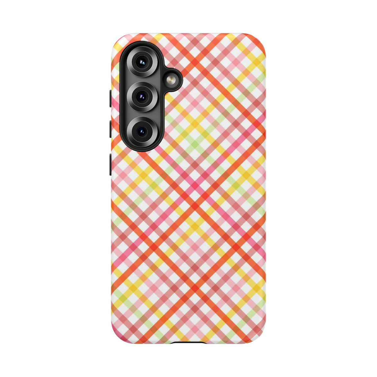 Checked Stripes - Pink/Red/Yellow
