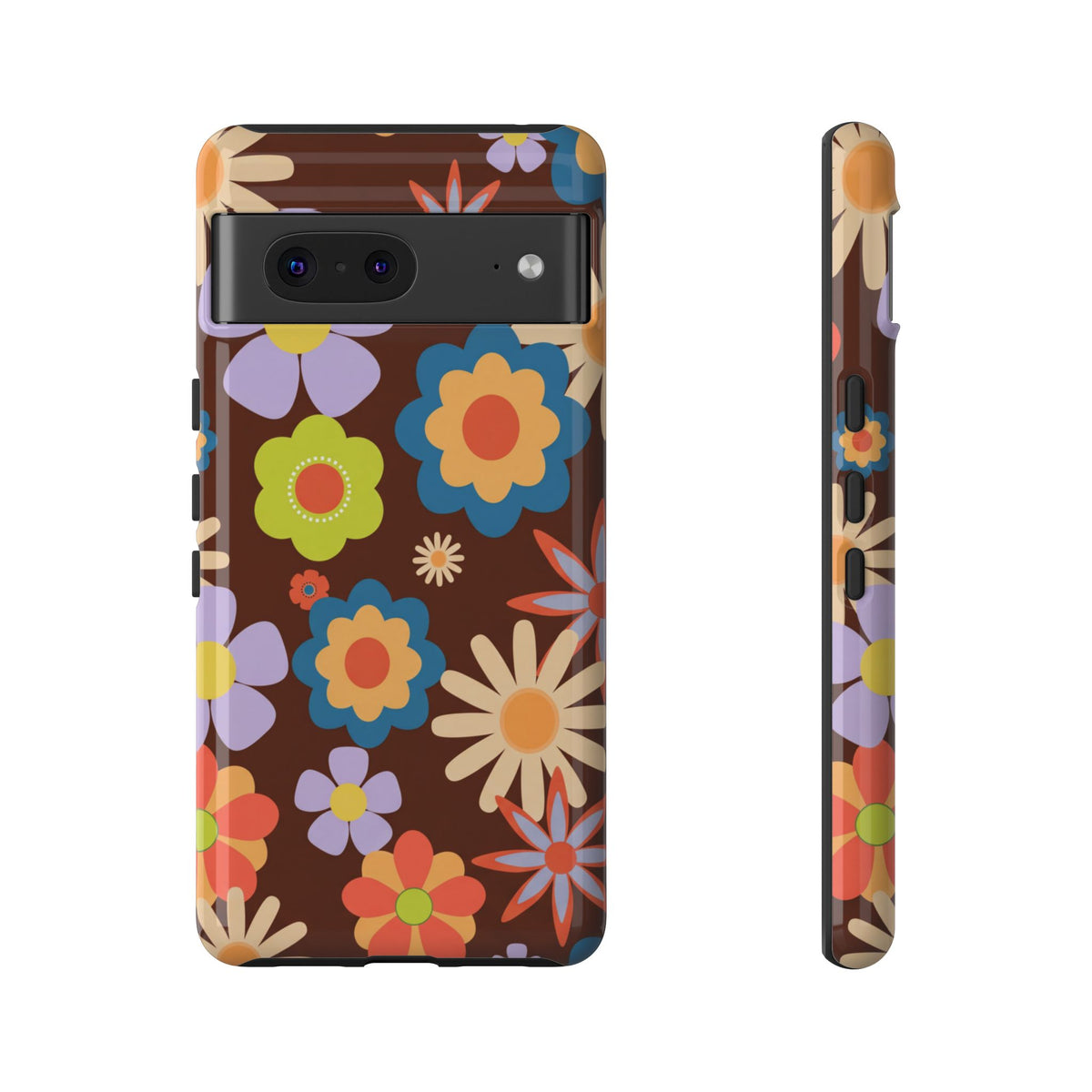 Flowers - Brown/Blue