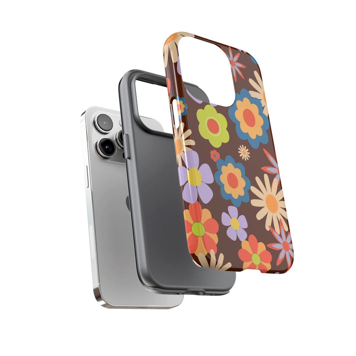 Flowers - Brown/Blue