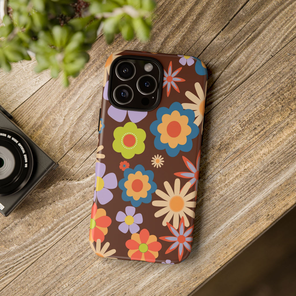 Flowers - Brown/Blue