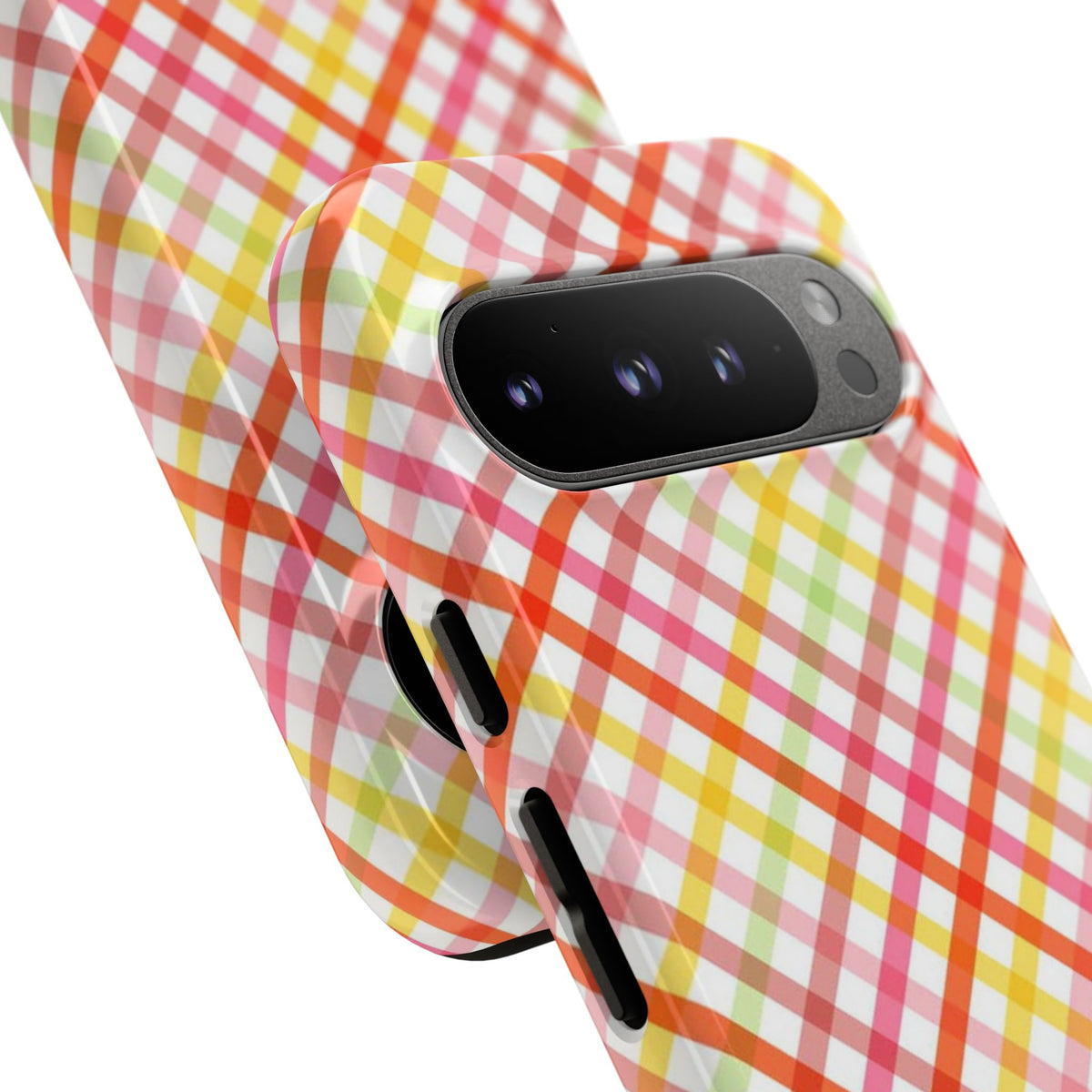 Checked Stripes - Pink/Red/Yellow