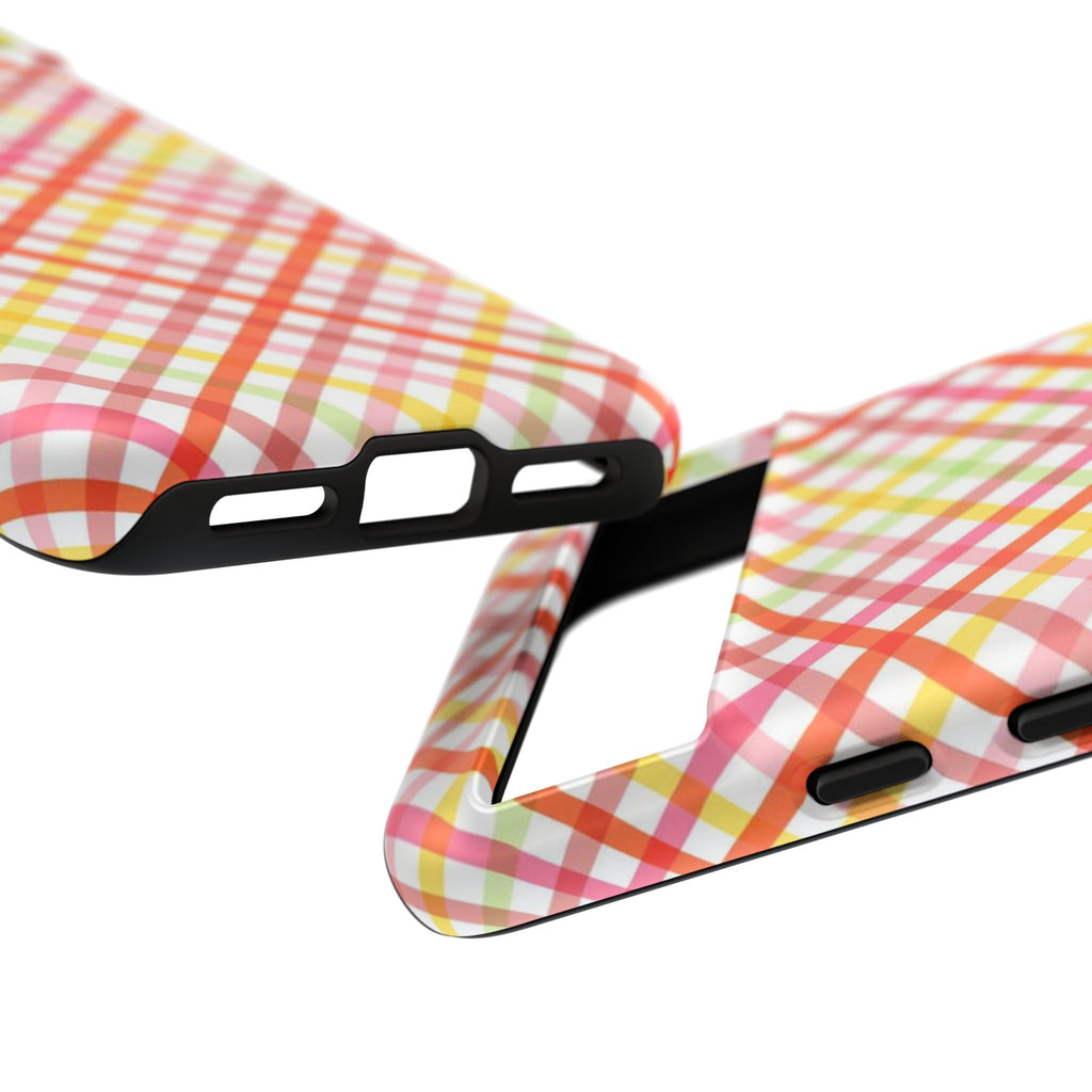 Checked Stripes - Pink/Red/Yellow