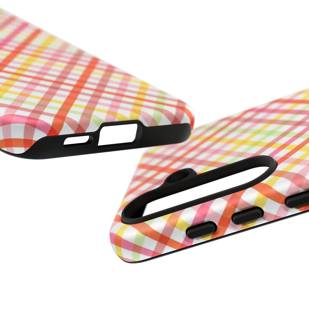 Checked Stripes - Pink/Red/Yellow