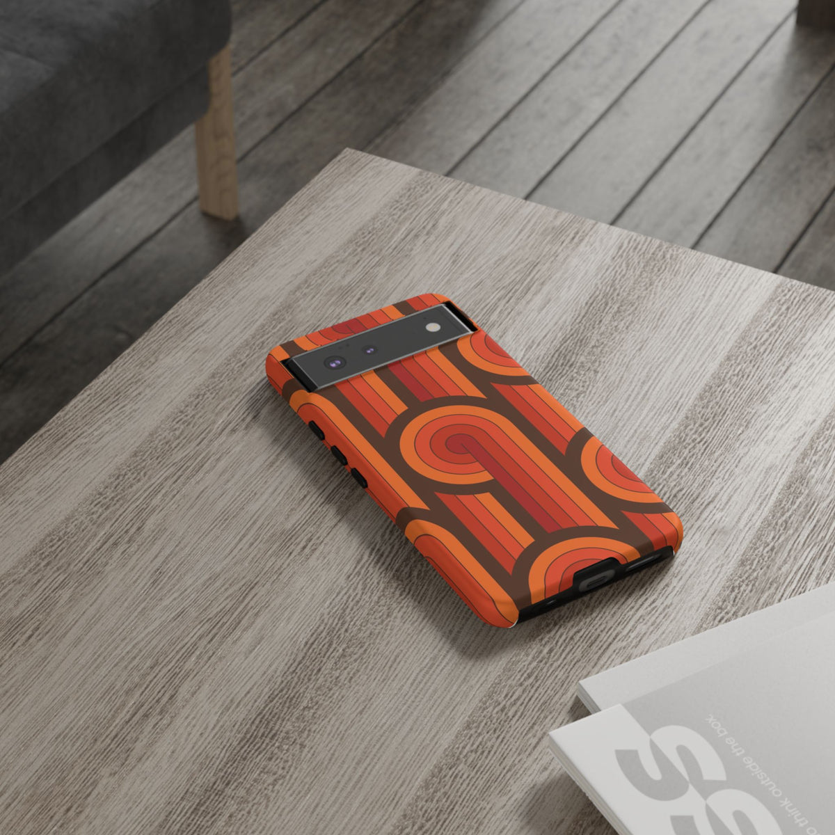 60's Wallpaper - Orange/Brown