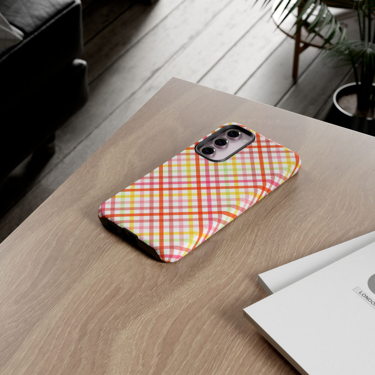 Checked Stripes - Pink/Red/Yellow