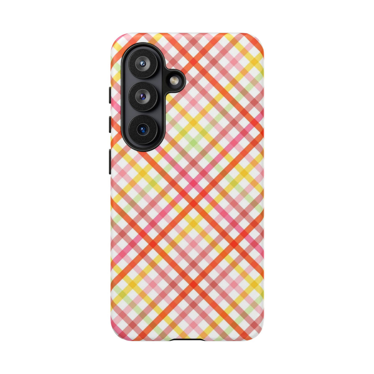 Checked Stripes - Pink/Red/Yellow