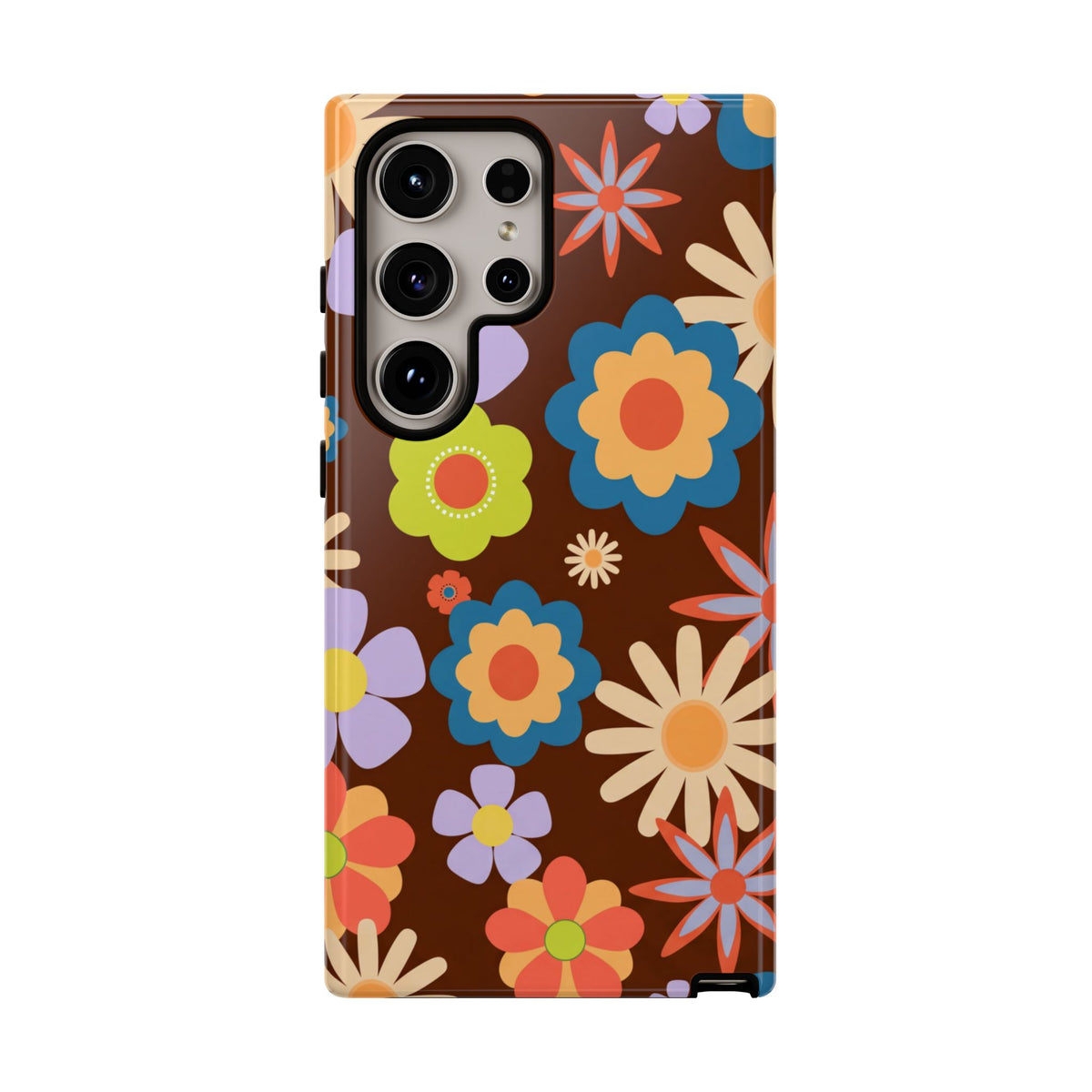 Flowers - Brown/Blue