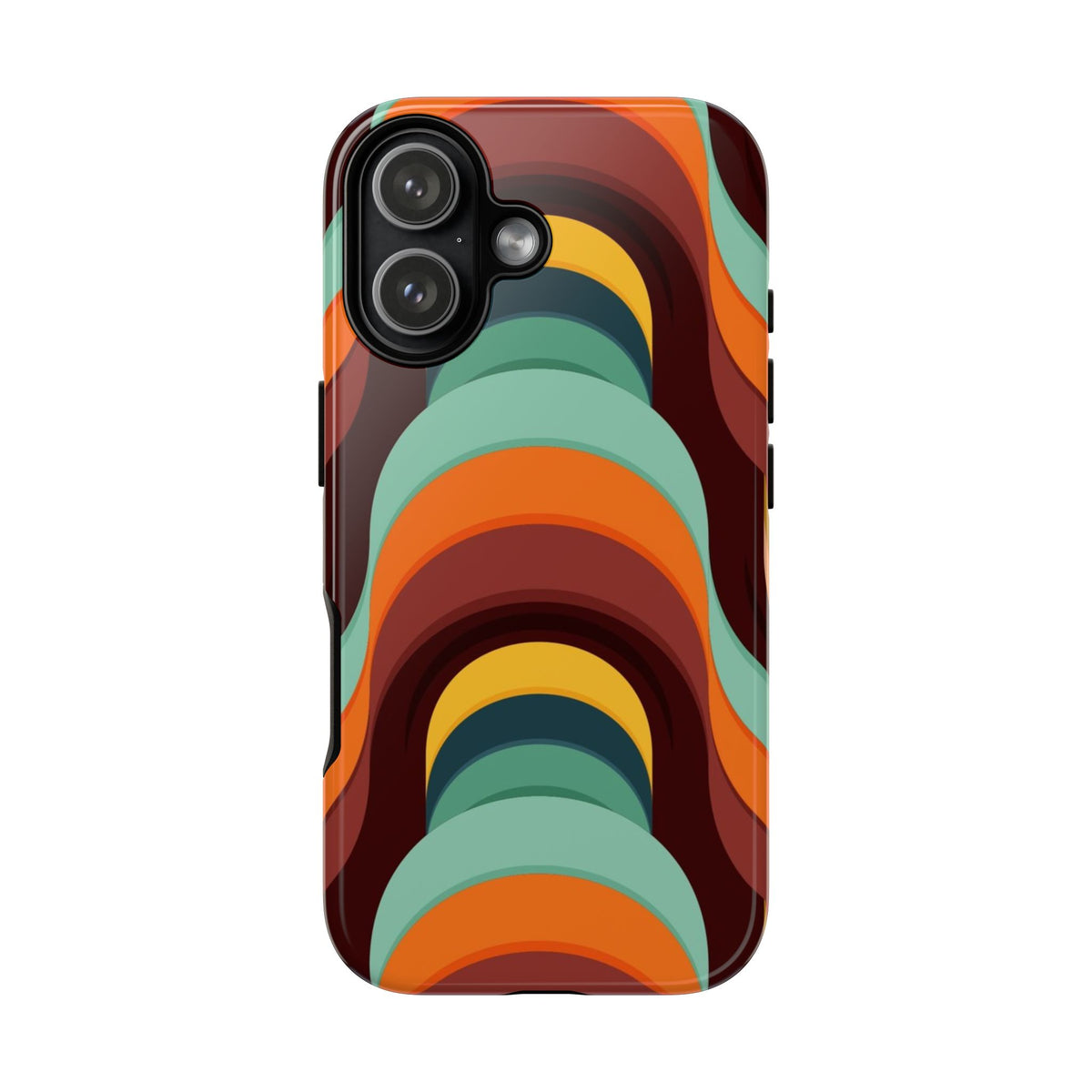 60's Wallpaper - Orange/Blue