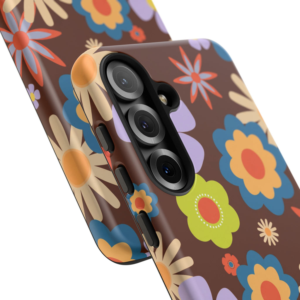 Flowers - Brown/Blue