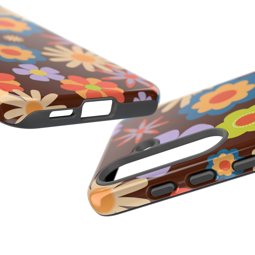 Flowers - Brown/Blue