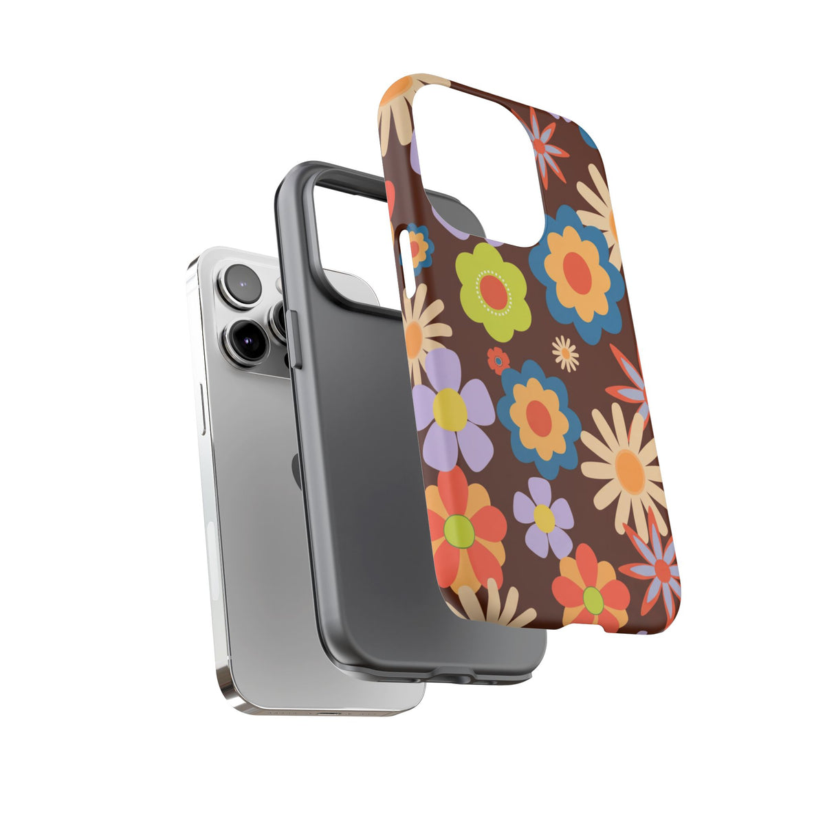 Flowers - Brown/Blue