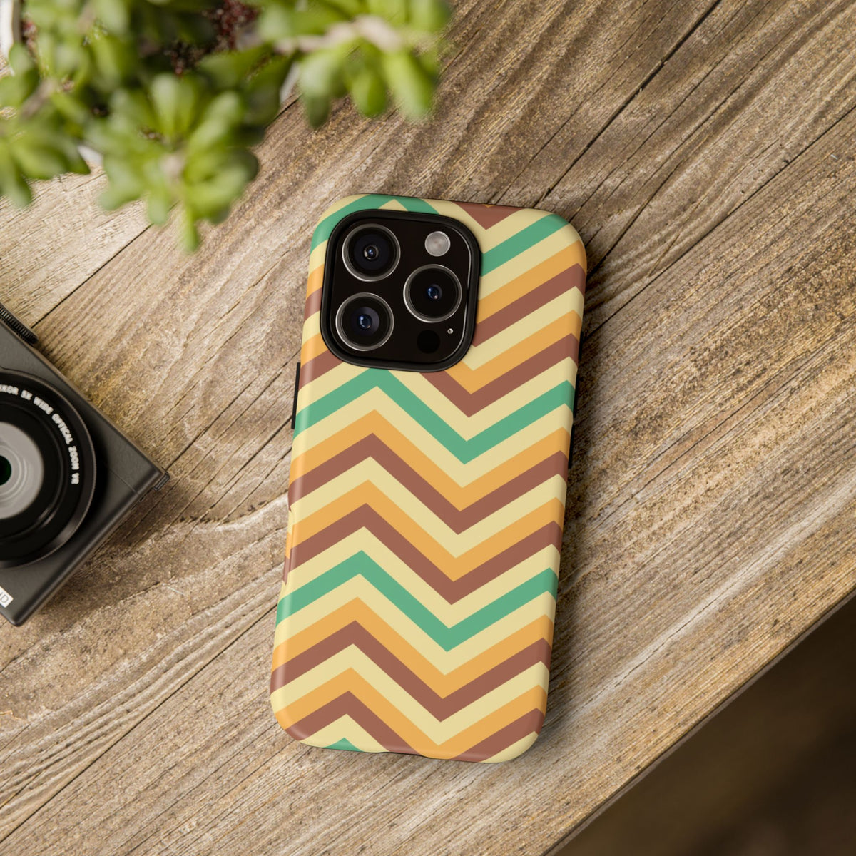 Zig Zags - Brown/Green