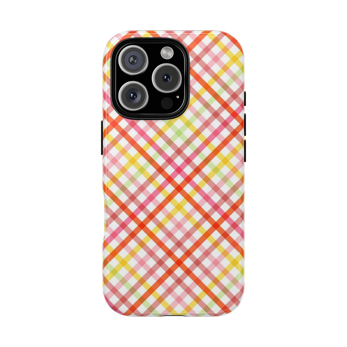 Checked Stripes - Pink/Red/Yellow