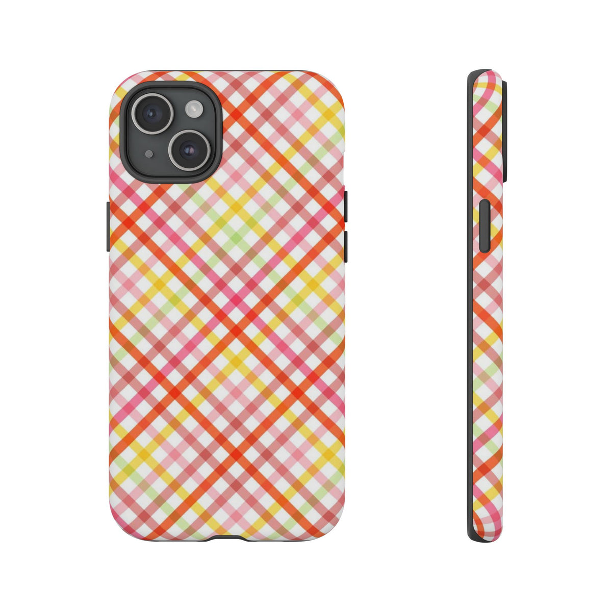 Checked Stripes - Pink/Red/Yellow
