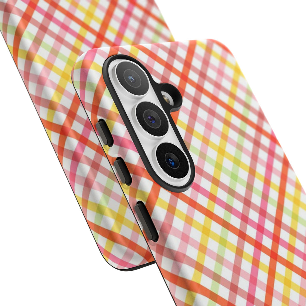 Checked Stripes - Pink/Red/Yellow