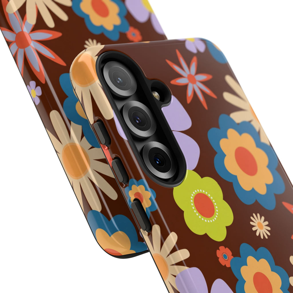 Flowers - Brown/Blue