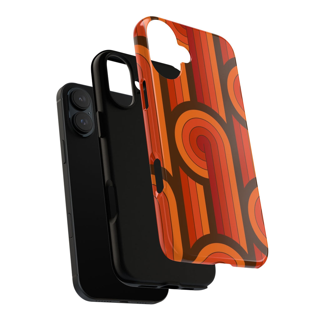 60's Wallpaper - Orange/Brown