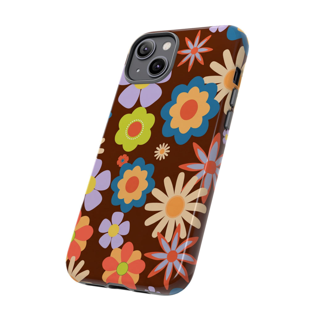 Flowers - Brown/Blue