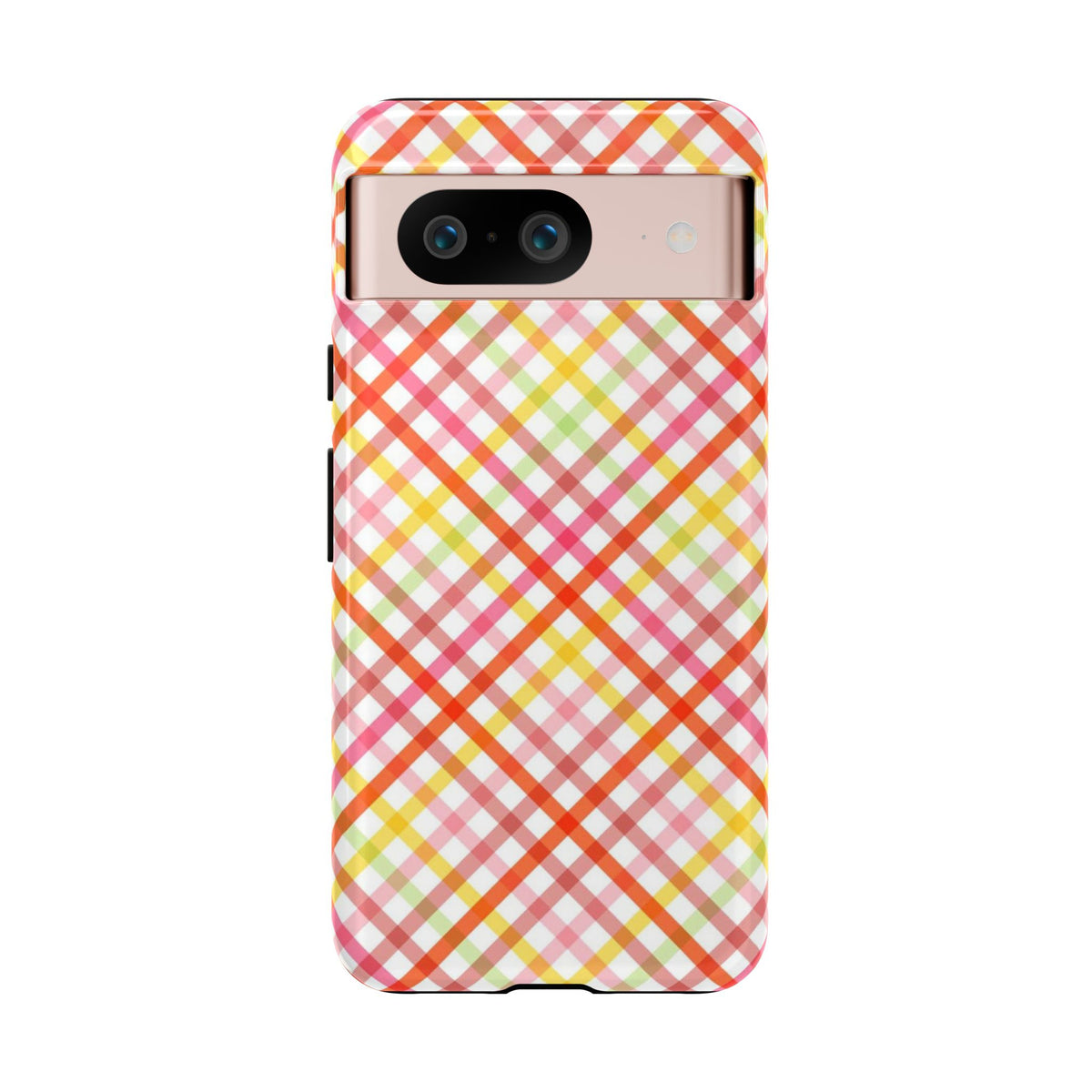 Checked Stripes - Pink/Red/Yellow