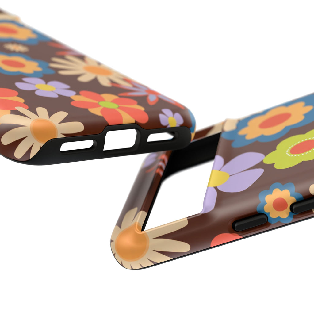 Flowers - Brown/Blue