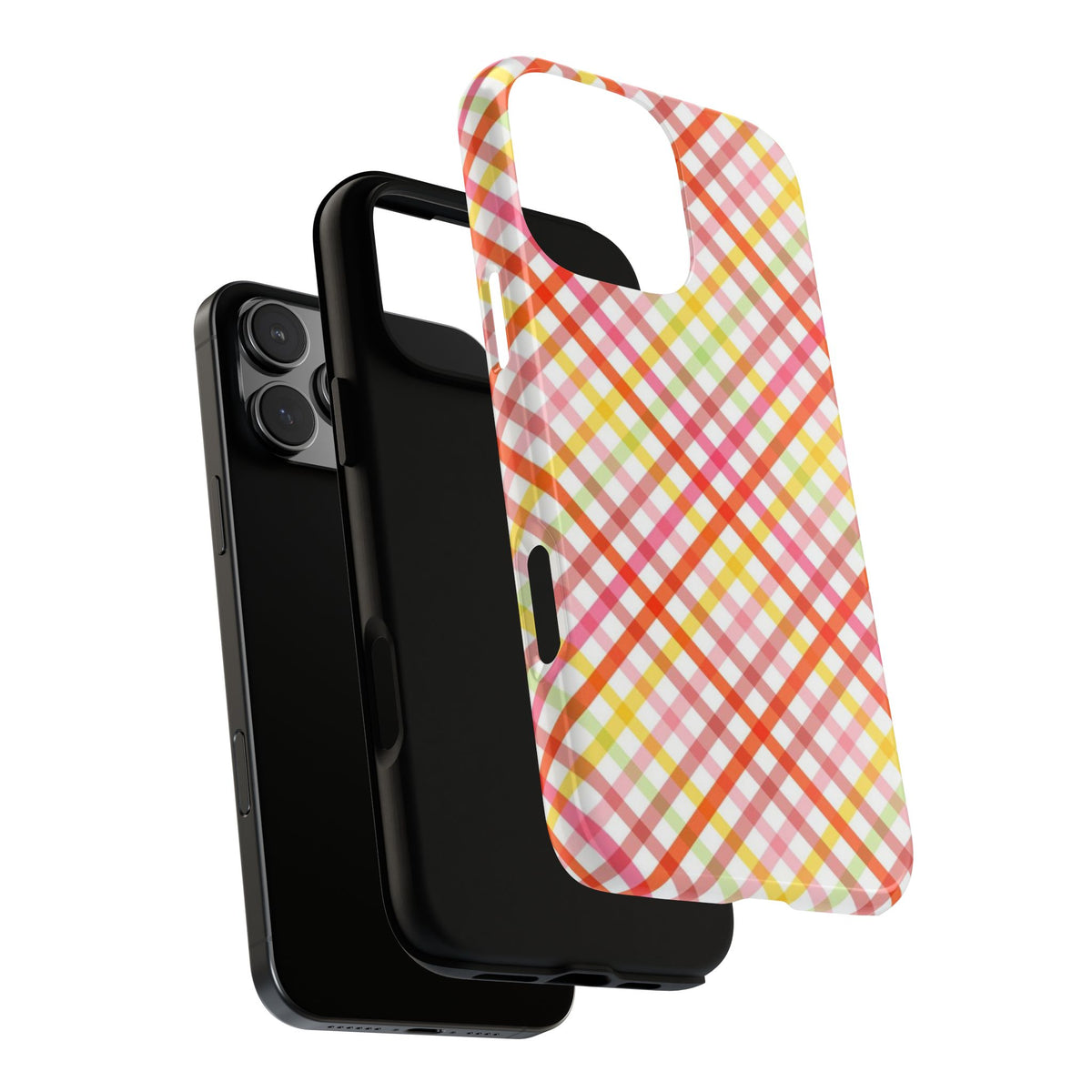 Checked Stripes - Pink/Red/Yellow