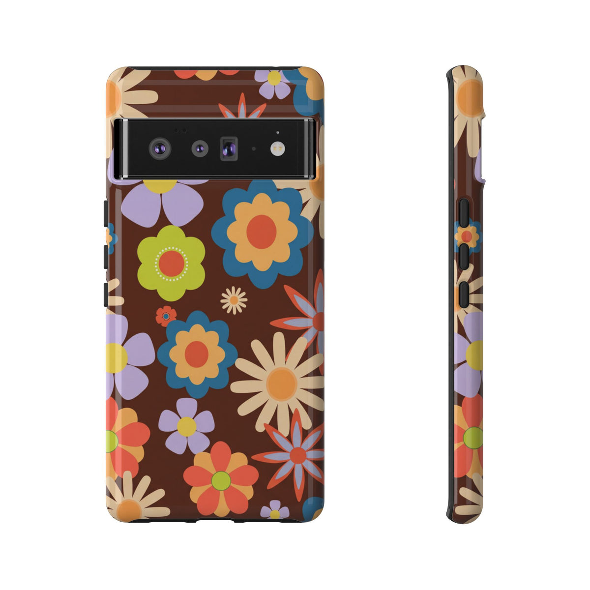 Flowers - Brown/Blue