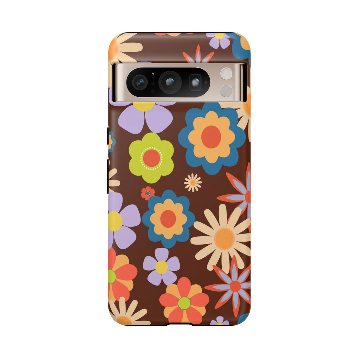 Flowers - Brown/Blue