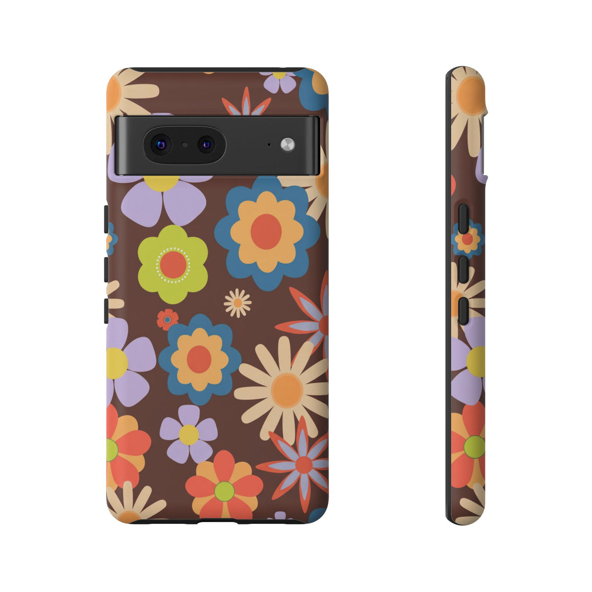 Flowers - Brown/Blue
