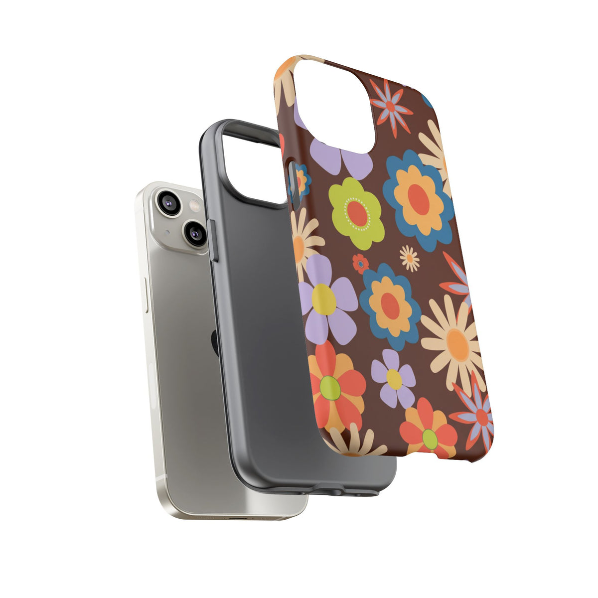 Flowers - Brown/Blue