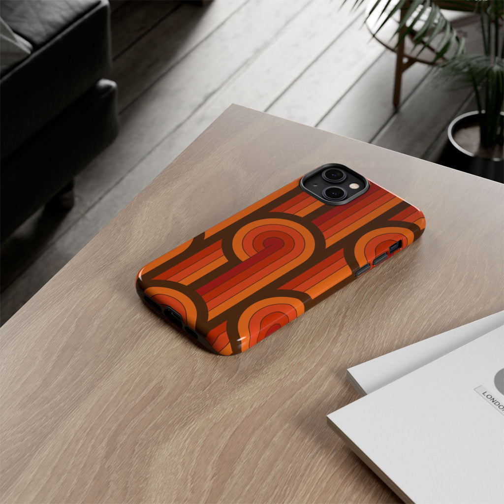 60's Wallpaper - Orange/Brown