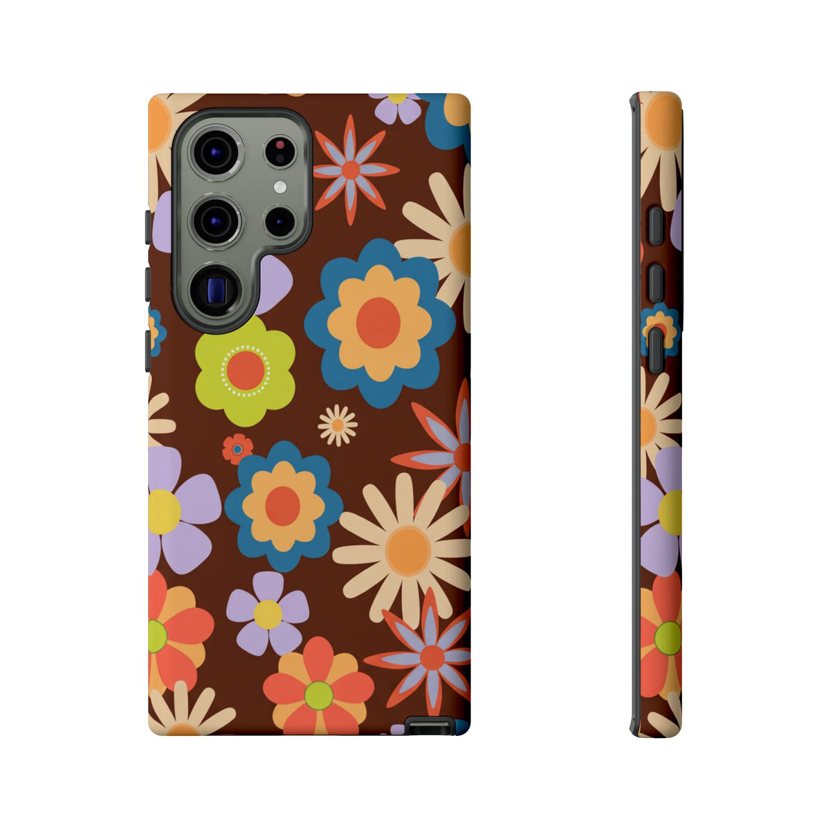 Flowers - Brown/Blue