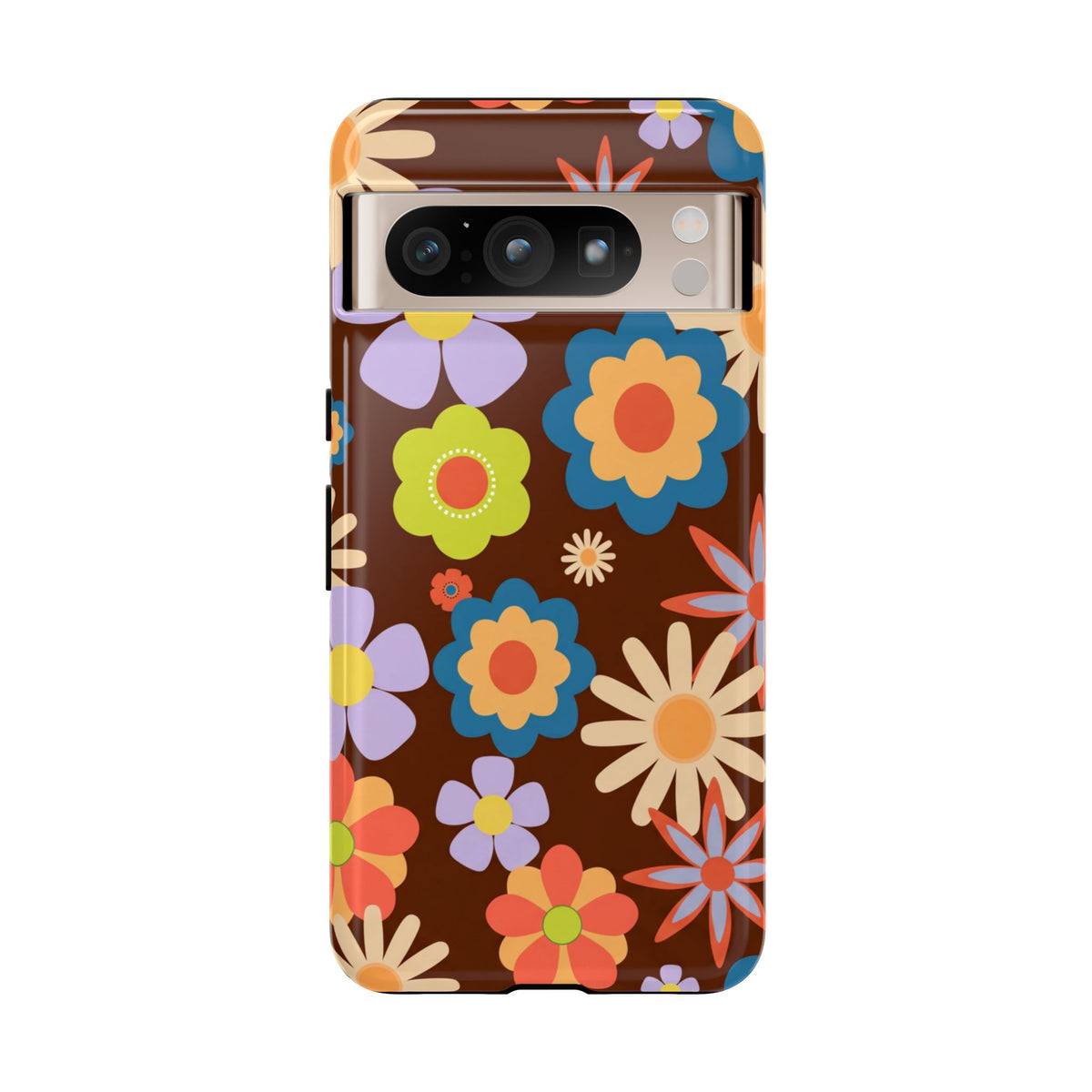 Flowers - Brown/Blue