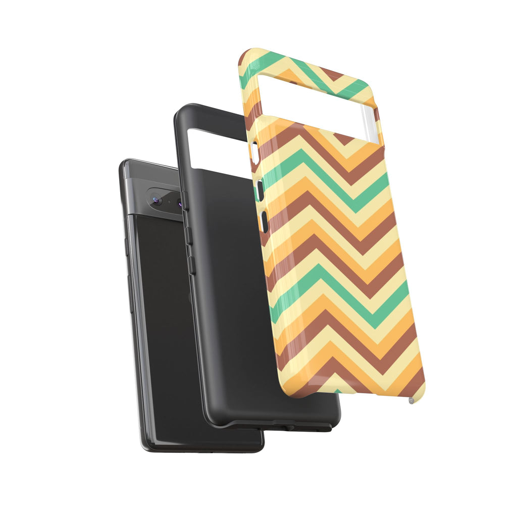Zig Zags - Brown/Green