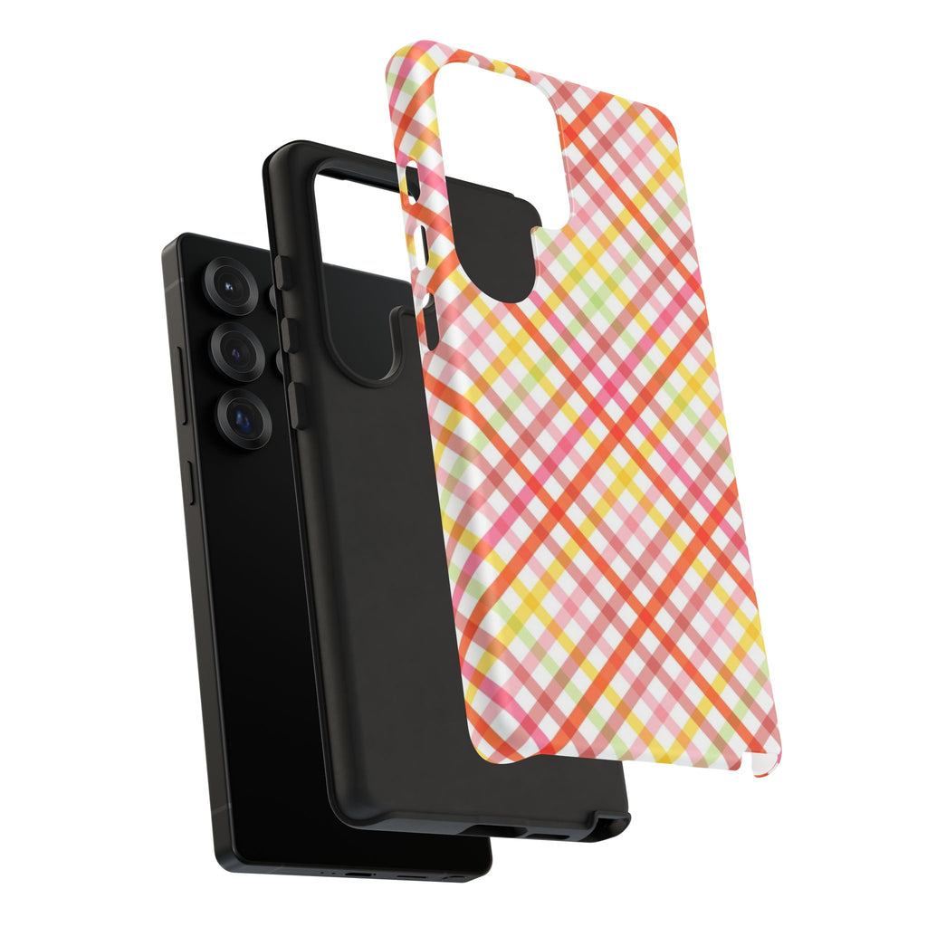 Checked Stripes - Pink/Red/Yellow