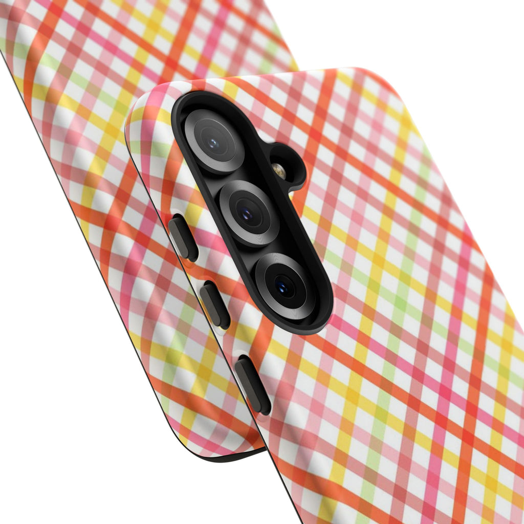 Checked Stripes - Pink/Red/Yellow