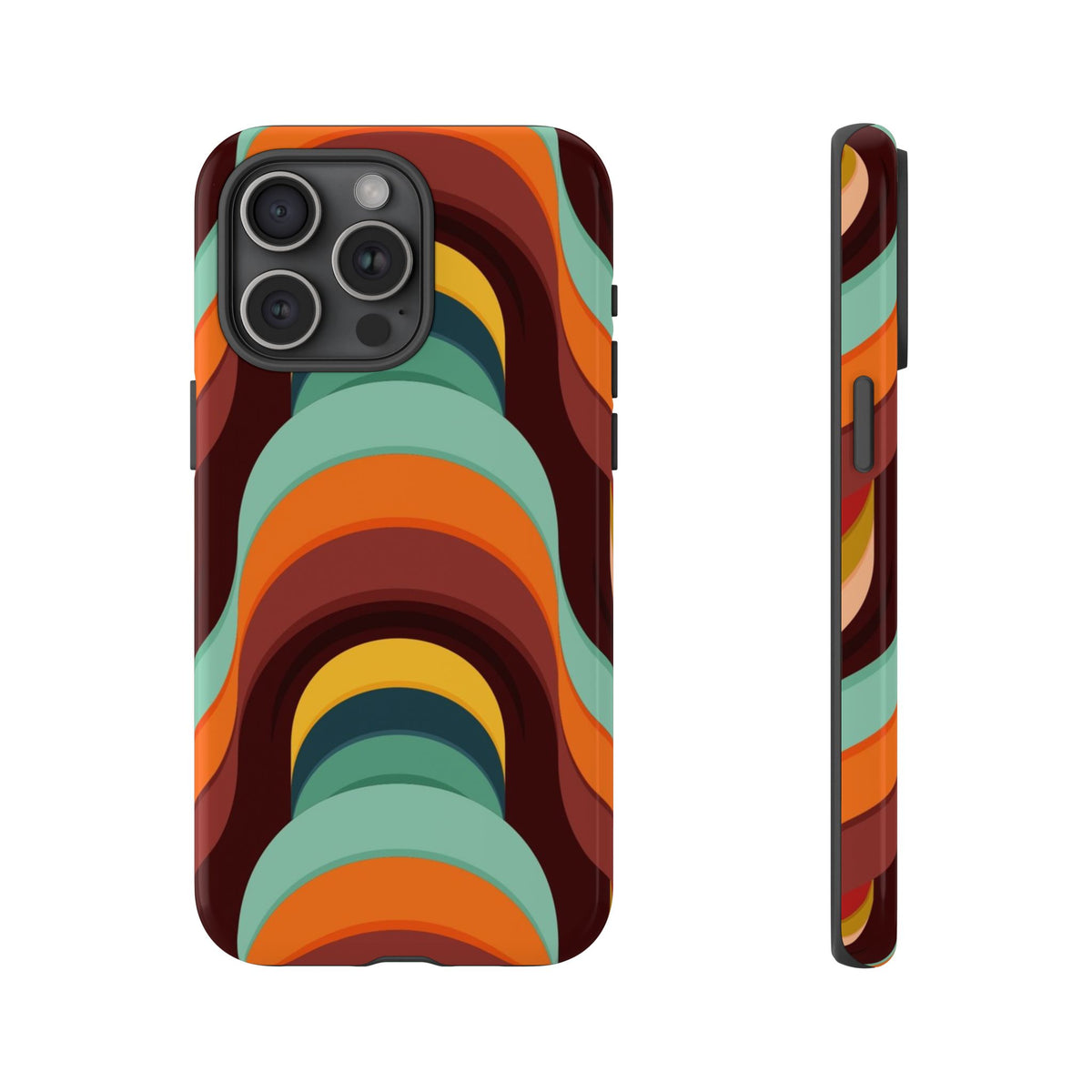 60's Wallpaper - Orange/Blue